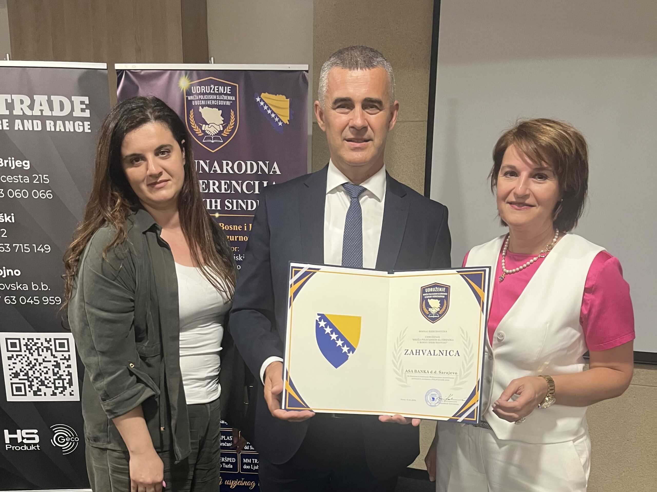ASA BANKA – zahvalnica za podršku Međunarodnoj konferenciji