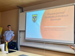 Predstavnici Udruženja Mreža policijskih službenika u BiH na manifestaciji Sindikata policije Slovenije